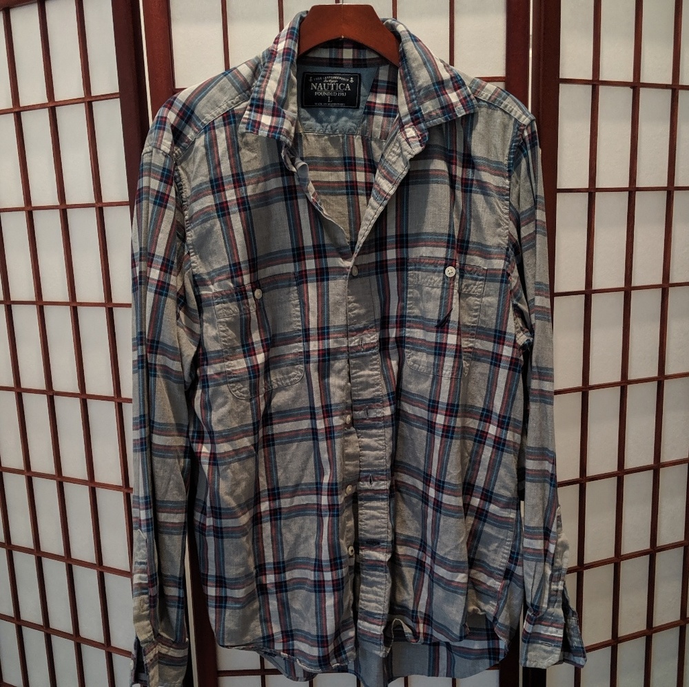 Plaid Nautica Button Down